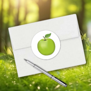 Green Apple  Classic Round Sticker