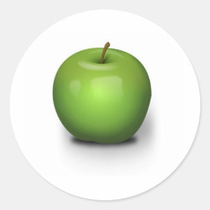 Green Apple Classic Round Sticker