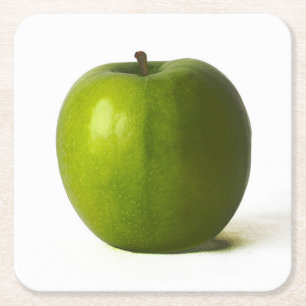 Green Apple coastercna Square Paper Coaster