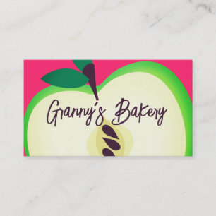 green apple cooking baking culinary fruit business business card