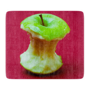 Green apple core cutting board