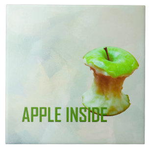 Green apple core tile