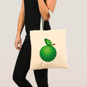 Green Apple Earth Environment Planet Tote Bag