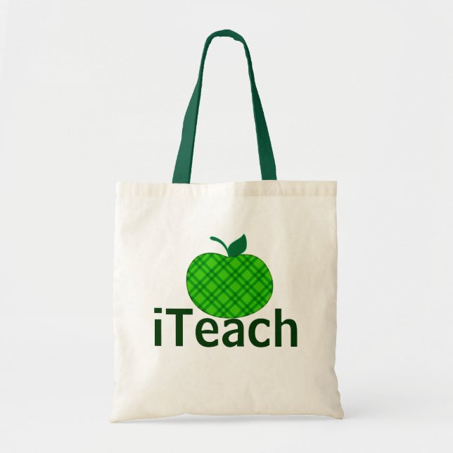 Green Apple iTeach Teacher's Tote Bag (Front)