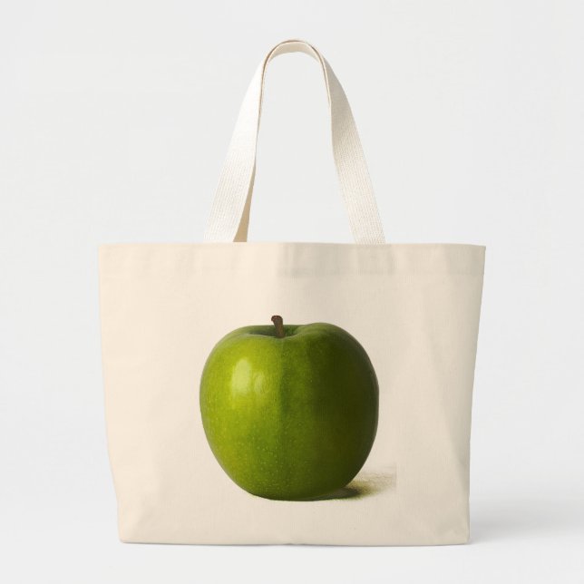 Green Apple jtcna Large Tote Bag (Front)