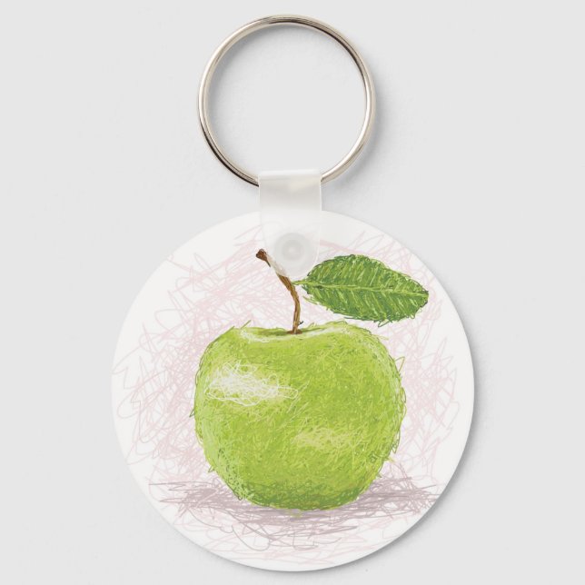 green apple key ring (Front)