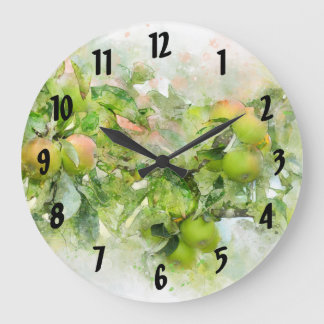 Green Apple Kitchen Clock