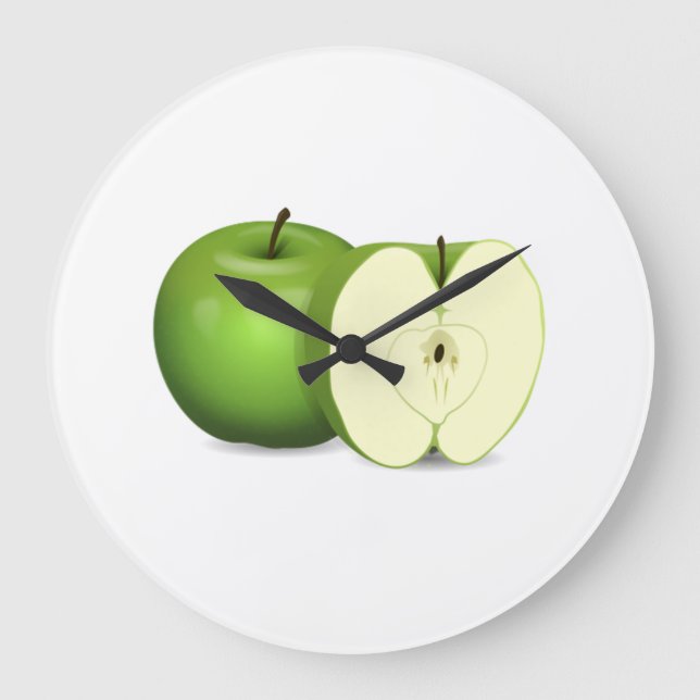 Green Apple Large Clock (Front)