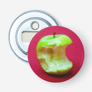 Green apple nibbled bottle opener