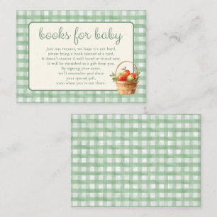 Green Apple Of Our Eye Baby Shower Books for Baby Enclosure Card