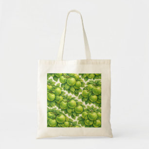 Green Apple Pattern Tote Bag