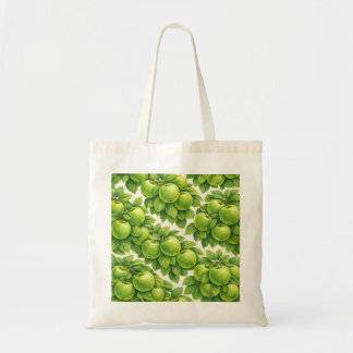 Green Apple Pattern Tote Bag