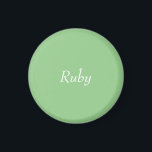 Green Apple Personalised Magnet<br><div class="desc">A lovely green hue that reminds one of green apples.   Some of the products also incorporate matching green apple and white polka dots.   They are a blank canvas ready for your text or image.</div>