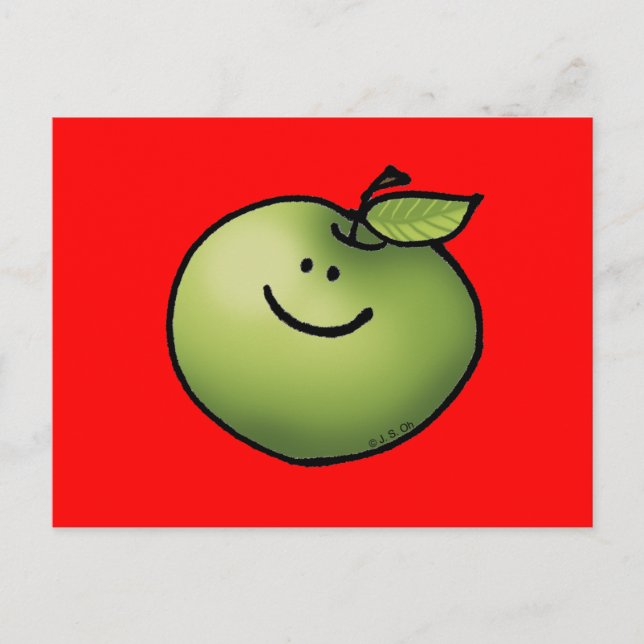 Green apple postcard (Front)