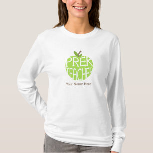 Green Apple Pre Kindergarten Teacher Shirt