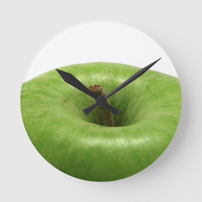 green apple round clock (Front)