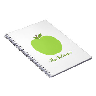 Green Apple Spiral Notebook For Teachers