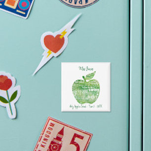 green apple Teacher christmas gift appreciation Magnet