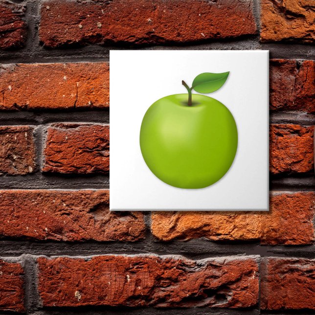 Green Apple  Tile (Green Apple Ceramic Tile.
It’s Apple Time! An original drawing from my garden. )