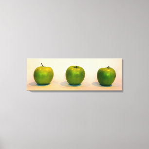 Green Apple Trio Canvas Print