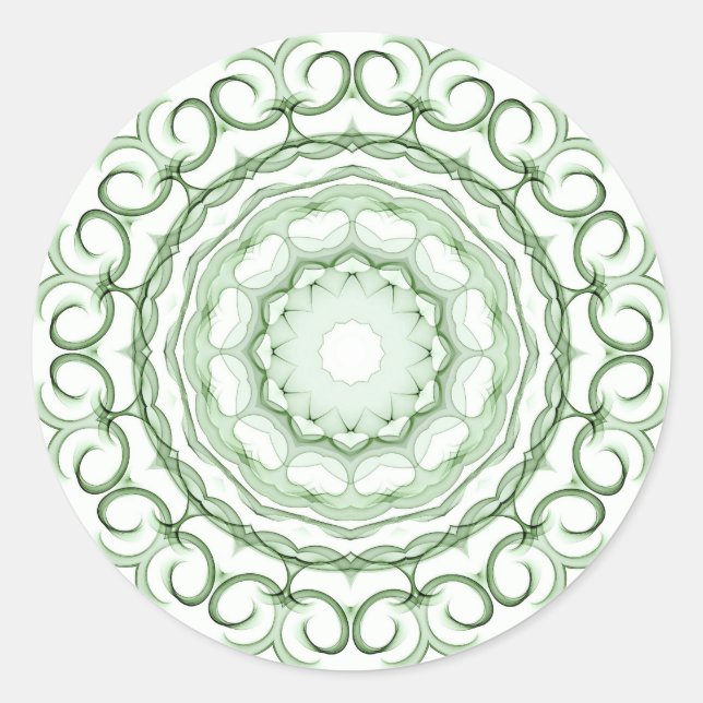 Green Apples Classic Round Sticker (Front)