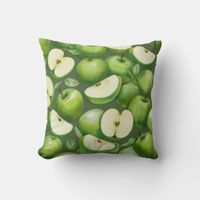 Green apples cushion (Front)
