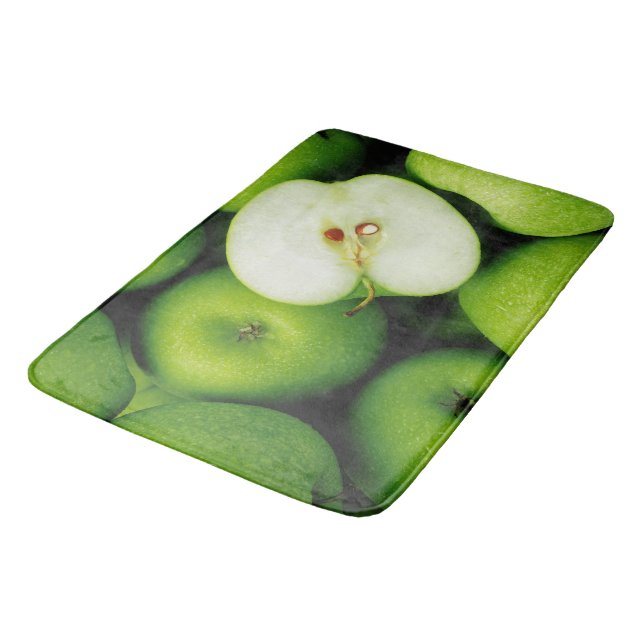 Green Apples Fruit Kitchen Rug Mat Home Decor (Angled)