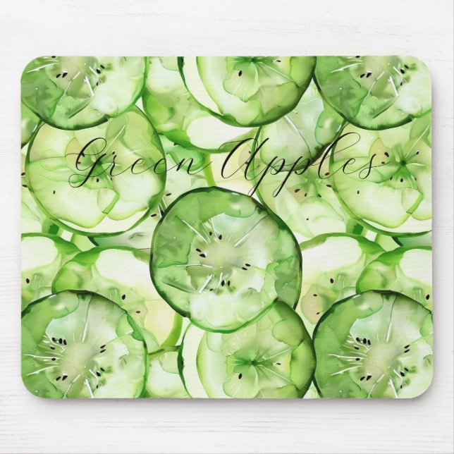 Green Apples Fruit Mouse Pad (Front)