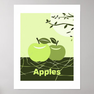 Green Apples Kitchen Wall Decor