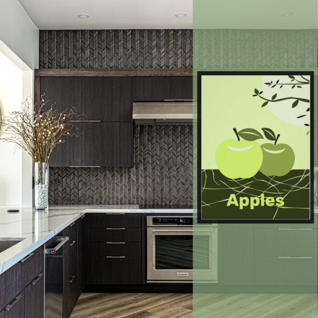 Green Apples Kitchen Wall Decor (Creator Uploaded)