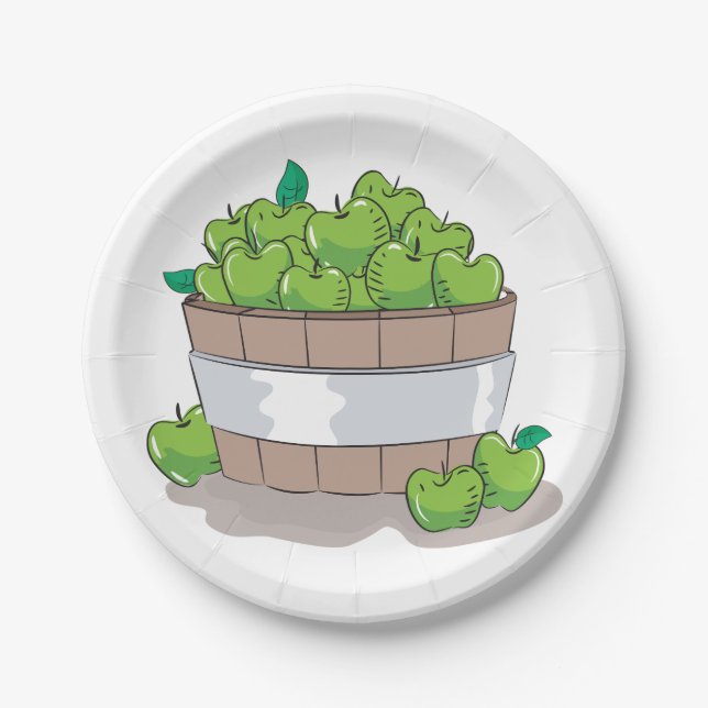 Green Apples Paper Plate (Front)