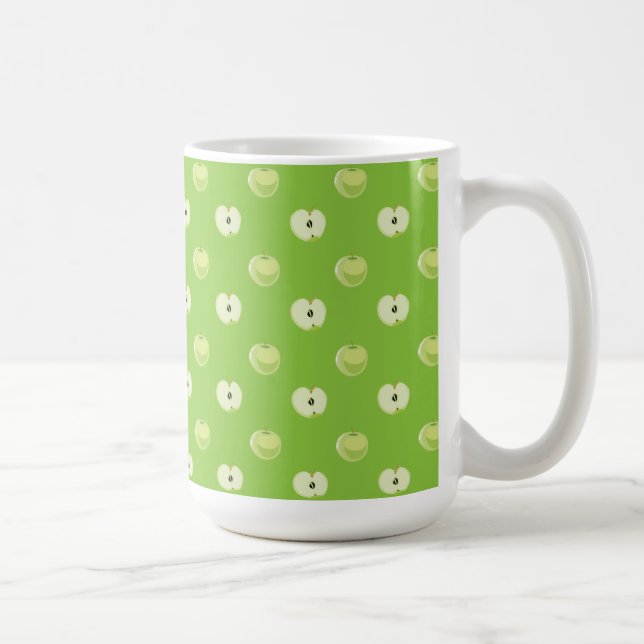 green apples patterns coffee mug (Right)