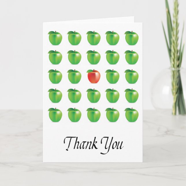 Green Apples Thank You Card (Front)