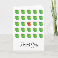 Green Apples Thank You Card