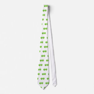 Green apples watercolour tie