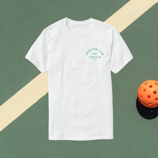 Green Après PKBL Club Crest Pickleball Men's T-Shirt (Creator Uploaded)