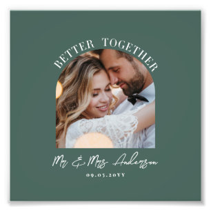 Green arch photo wedding gift home decor print