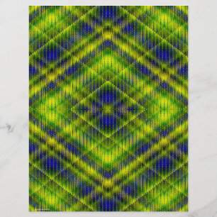 Green Argyle Bulk Scrapbook Paper Pages
