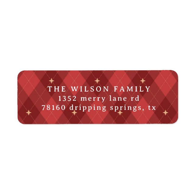 Green Argyle Pattern Holiday Greeting Classical (Front)