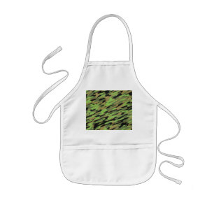 Green Army Camouflage Textured Kids Apron