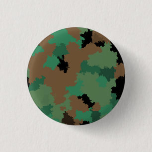 Green Army Jungle Camouflage Pattern Design 3 Cm Round Badge
