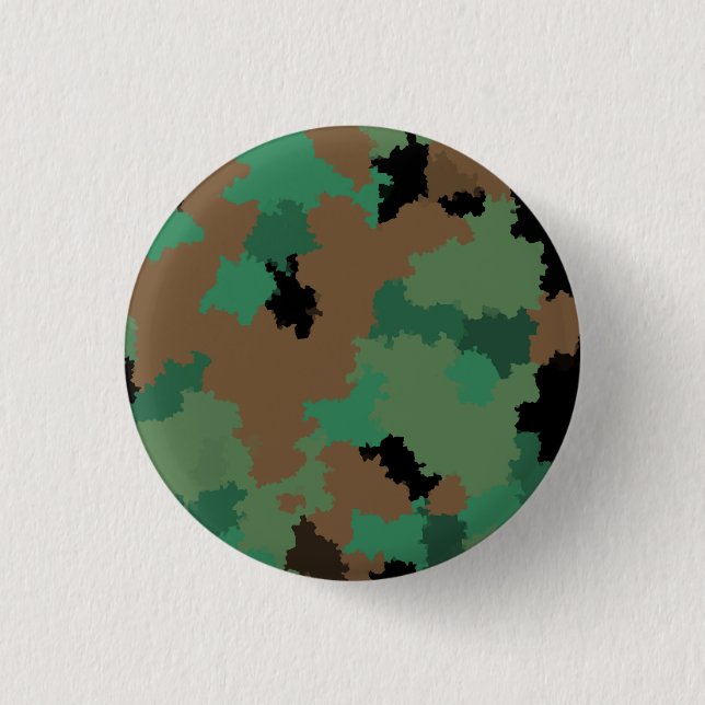 Green Army Jungle Camouflage Pattern Design  3 Cm Round Badge (Front)