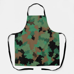 Green Army Jungle Camouflage Pattern Design  Apron