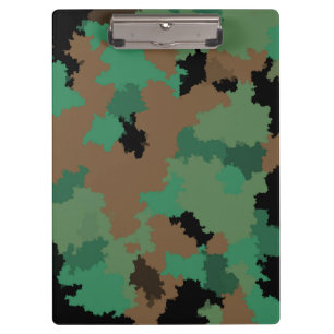 Green Army Jungle Camouflage Pattern Design Clipboard