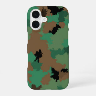 Green Army Jungle Camouflage Pattern Design iPhone 16 Case