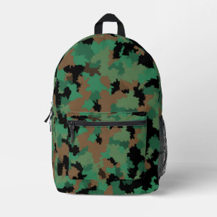 Green Army Jungle Camouflage Pattern Design Printed Backpack