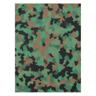 Green Army Jungle Camouflage Pattern Design  Tablecloth
