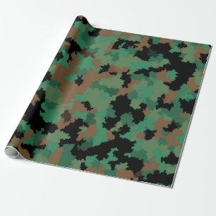 Green Army Jungle Camouflage Pattern Design  Wrapping Paper