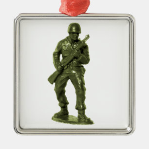 Green Army Man Metal Tree Decoration