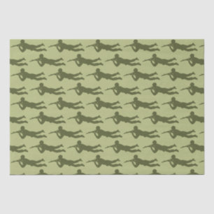 Green Army Man Sniper Pose   Tissue Paper